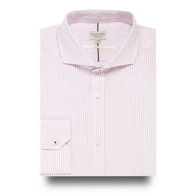 Pink striped tailored fit shirt